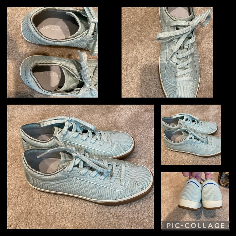 EUC, worn once. Size 8 Mint Rothys lace ups.